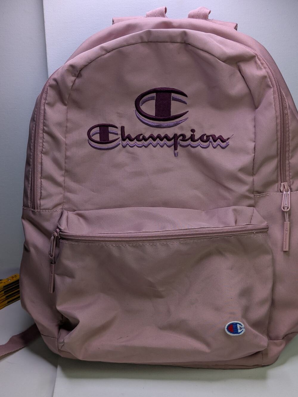 Champion Backpack Dusty Pink Purple Embroidered Script Logo School Travel Bag
